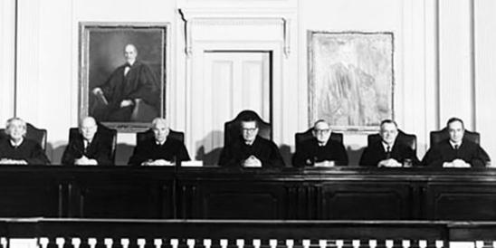 Supreme Court year-1974 (Front)Morris Pashman, Worrall F. Mountain, Nathan L. Jacobs, Chief Justice Richard J. Hughes, Frederick W. Hall, C. Thomas Schettino, Robert L. Clifford