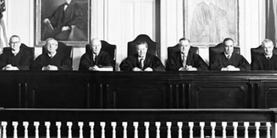Supreme Court year-1975 (Front)Sidney M. Schreiber, Morris Pashman, Haydn Proctor, Chief Justice Richard J. Hughes, Mark Sullivan, Robert L. Clifford, Judge Milton B. Conford