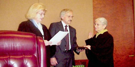 Chief Justice Deborah Poritz private swearing-in ceremony (1996)