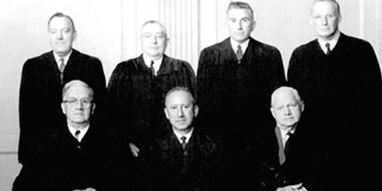 Supreme Court year-1959  (Front)Harry Heher, Chief Justice Joseph Weintraub, William Wachenfeld (Back)John Francis, Albert Burling, Nathan Jacobs, Haydn Proctor