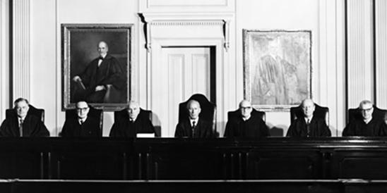 (Left to Right)Mark Sullivan, Frederick Hall, Nathan Jacobs,Chief Justice Joseph Weintraub, Haydn Proctor, Worrall Mountain, Milton Conford (P.J.A.D., t/a)