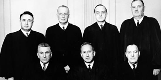 Supreme Court(Front)Nathan L. Jacobs, Chief Justice Joseph Weintraub, John J. Francis (Back)C. Thomas Schettino, Haydn Proctor, Frederick W. Hall, Vincent S. Haneman