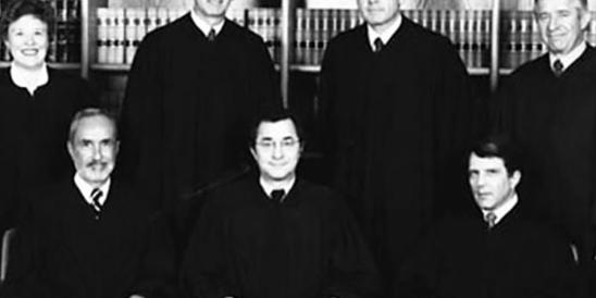 Supreme Court -1980 (Front) Robert L. Clifford, Chief Justice Robert N. Wilentz, Alan B. Handler (Back) Marie L. Garibaldi, Stewart G. Pollock, Daniel J. O’Hern, Gary S. Stein