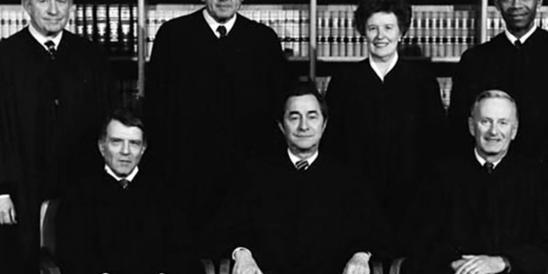 Supreme Court - 1981 (Front) Alan B. Handler, Chief Justice Robert N. Wilentz, Stewart G. Pollock (Back) Gary S. Stein, Daniel J. O’Hern, Marie L. Garibaldi, James H. Coleman Jr.