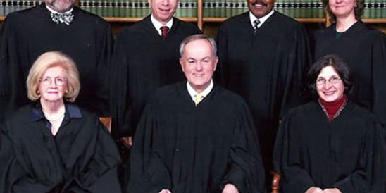 Supreme Court - 2007 (Front)Virginia Long, Chief Justice James R. Zazzali, Jaynee LaVecchia(Back) Roberto A. Rivera-Soto, Barry T. Albin, John E. Wallace Jr., Helen E. Hoens