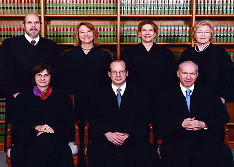Monte Rabner Supreme Court year-2013(Front) Jaynee LaVecchia, Chief Justice Stuart ...